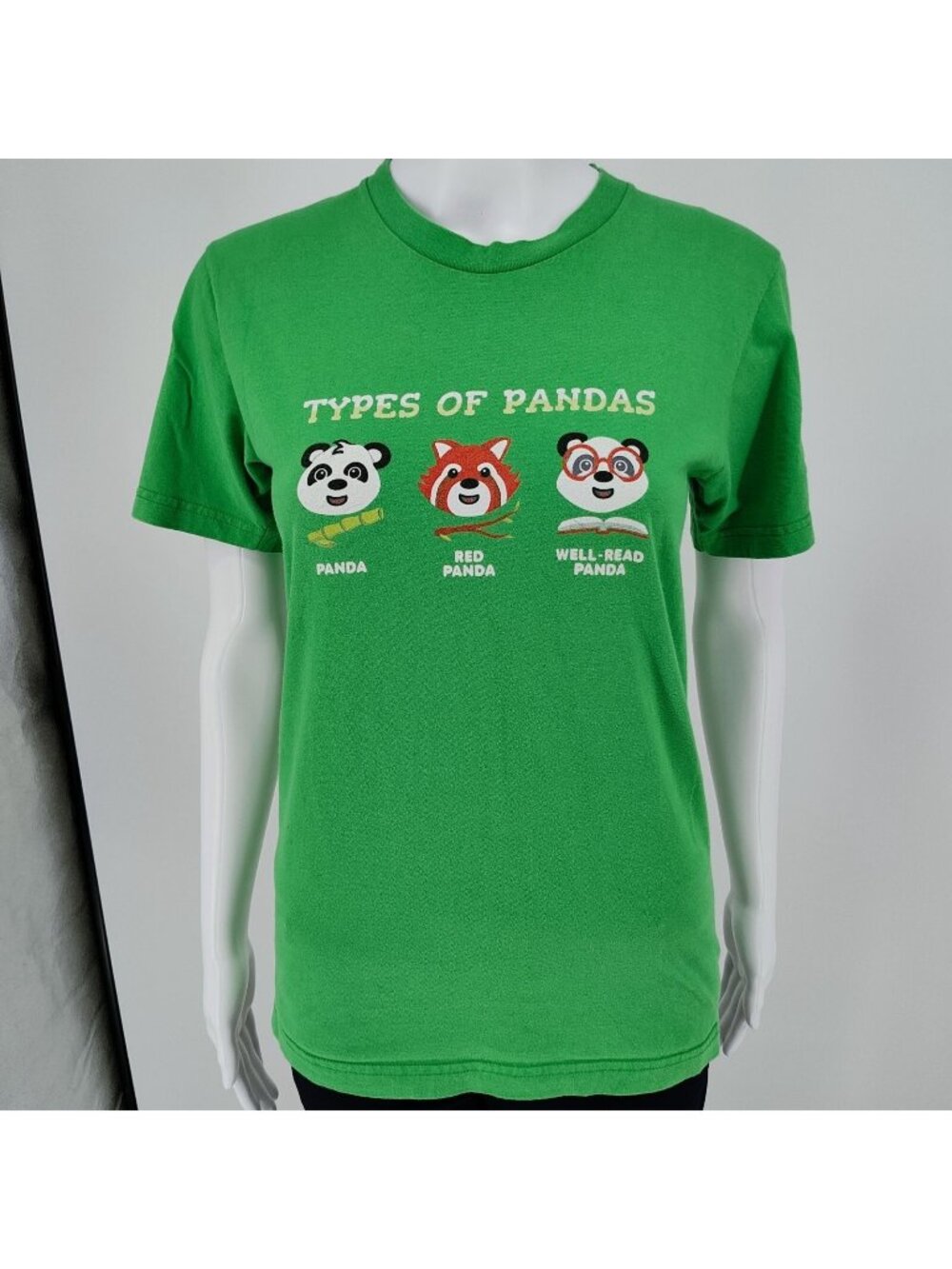 American Apparel Types Of Pandas Panda Red Panda Well-Read Panda T-Shirt (Small)
